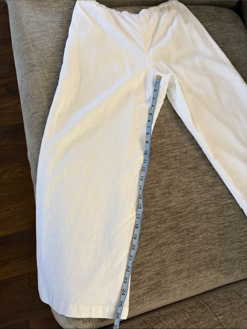 Hollister White Drawstring Linen pants - Picture 5 of 5